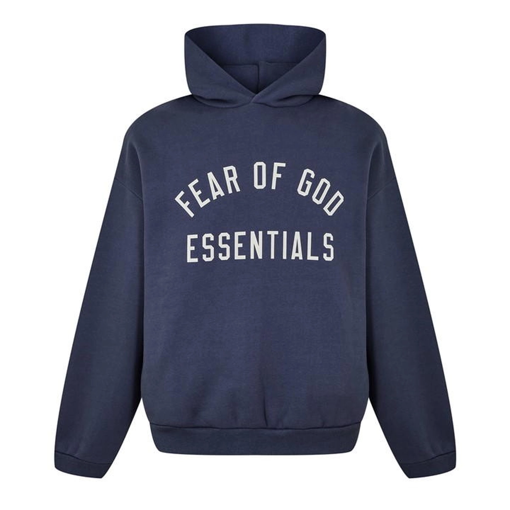 Fear of God Essentials Logo Hoodie - Blue